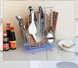 不锈钢厨房用品菜板砧板架子筷子笼多功能居家日用置物收纳锅勺铲